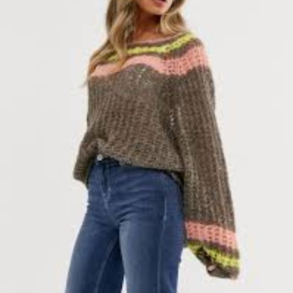 Free People Sweaters - NEW Free People Reach for the Stars Sweater SZ XL